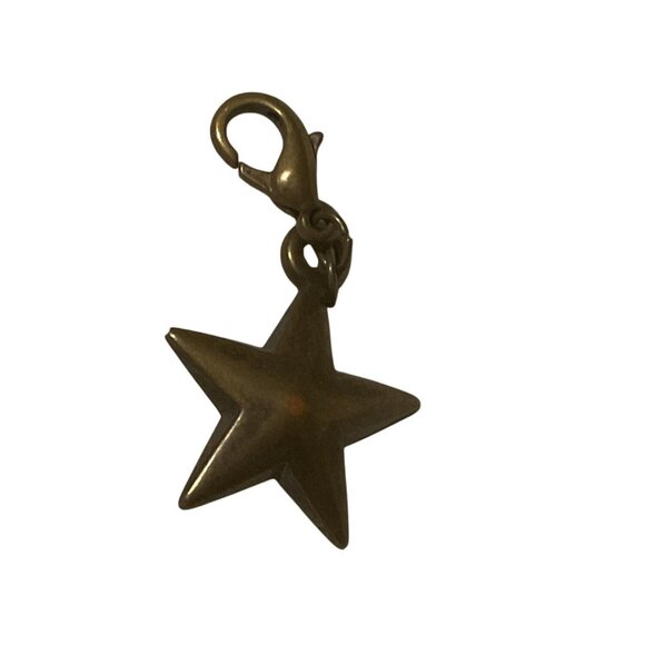 Star Shaped Bronze Keychain Bracelet Charm With Lobster Clasp - Picture 2 of 2